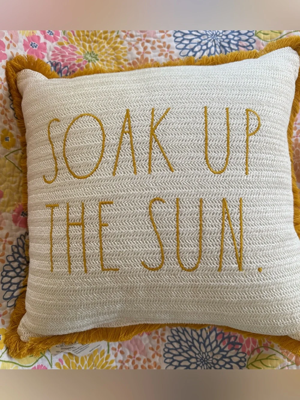 New Rae Dunn soak up the sun pillow